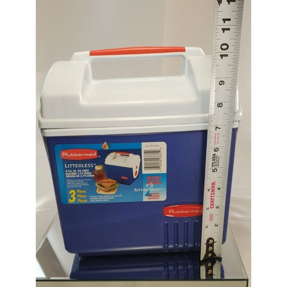 Rubbermaid Litterless Lunch Kit Box Cooler Blue 4 U.S QT. Ice Chest Servin Saver - Picture 7 of 8